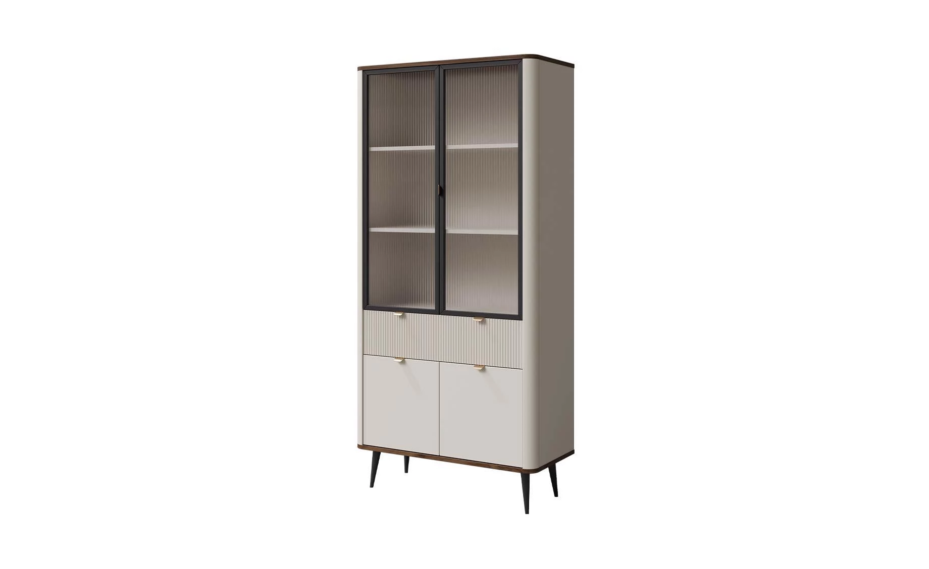 Marly vitrina 90x40x191 cm bež/orah