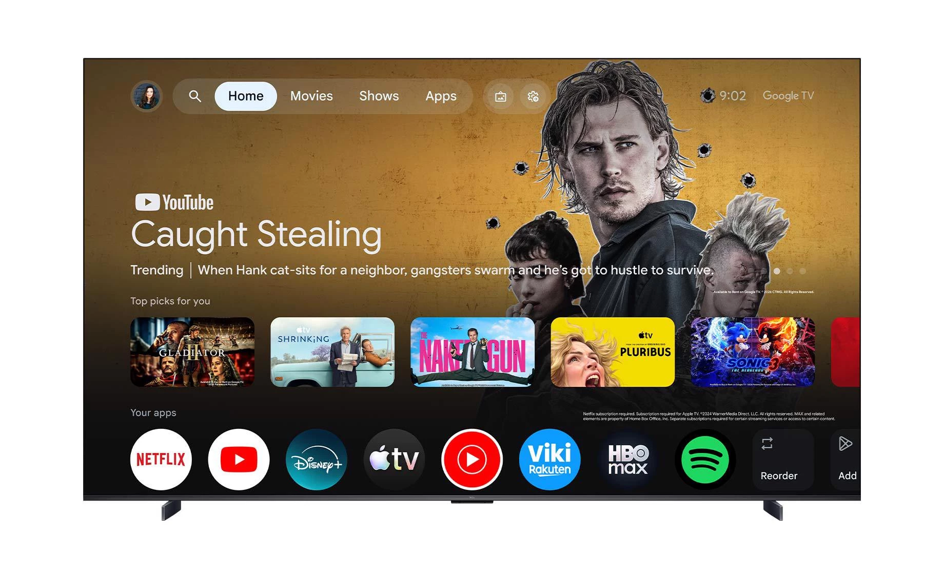 TCL 98P8L 98"(248cm) 4K UHD QD-Mini LED Google TV