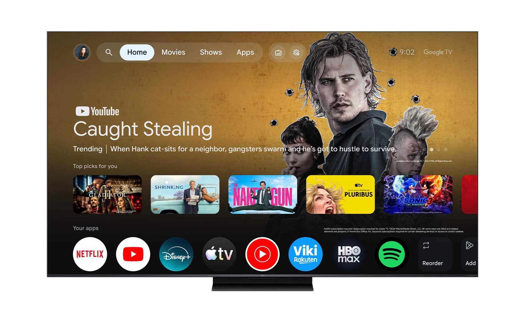 TCL 85C7L 85"(215cm) 4K UHD SQD-Mini LED Google TV