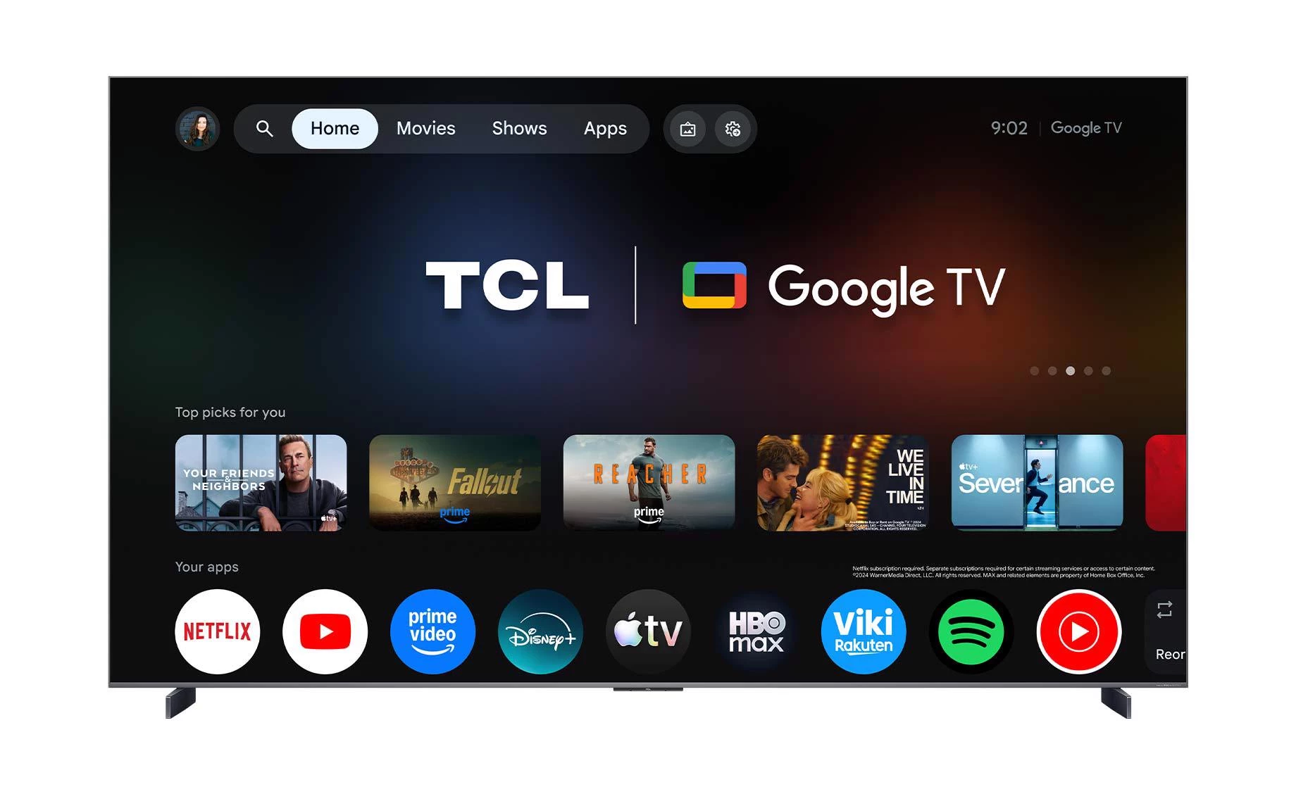 TCL 98C8L (98"/248cm) 4K UHD SQD-Mini LED 144Hz Google TV smart TV