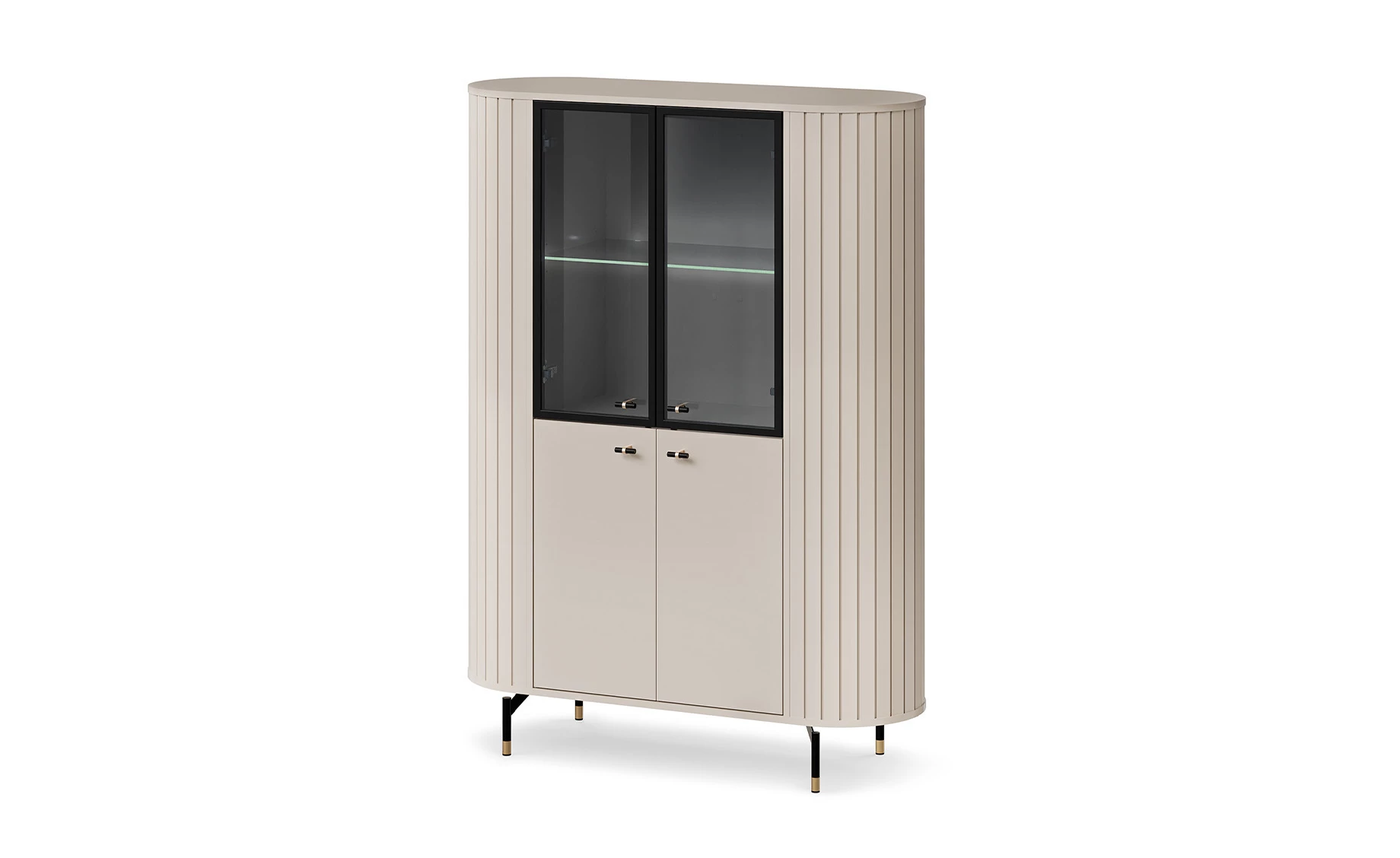 Zante vitrina 112,3x40x155 cm kašmir