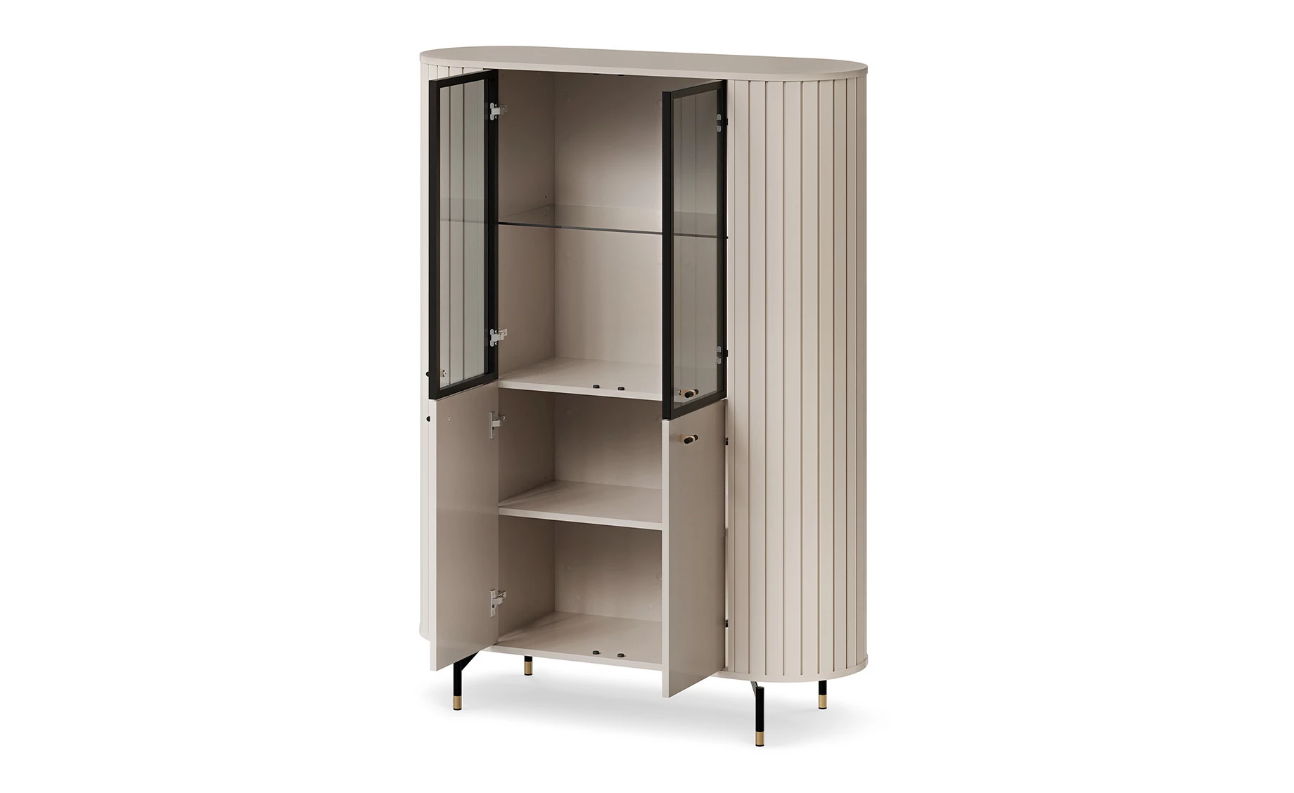 Zante vitrina 112,3x40x155 cm kašmir