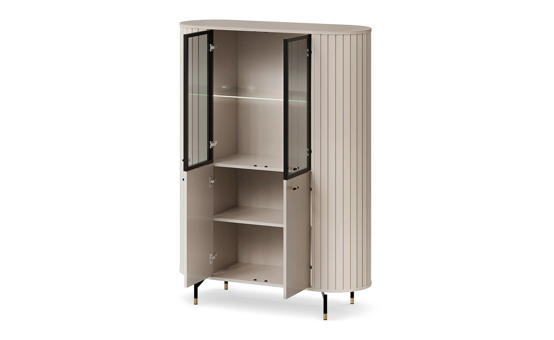 Zante vitrina 112,3x40x155 cm kašmir