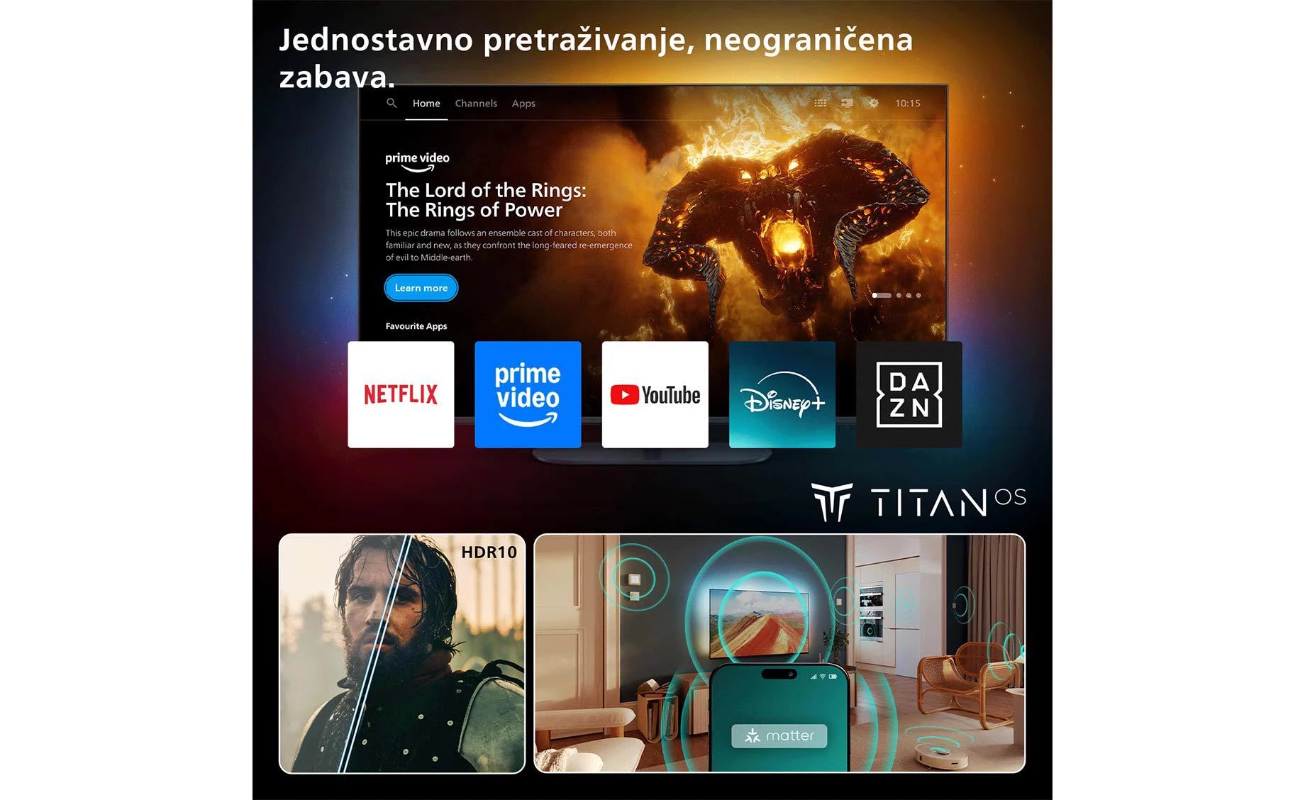 Philips 32PQS6901 (32"/80cm) Full HD Qled Ambilight Titan OS Smart TV