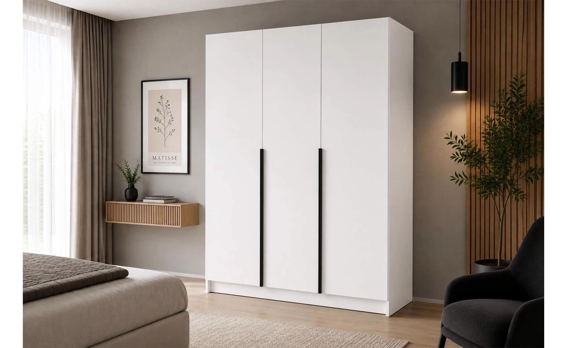 Riva otklopni ormar 150x42x245 cm bela