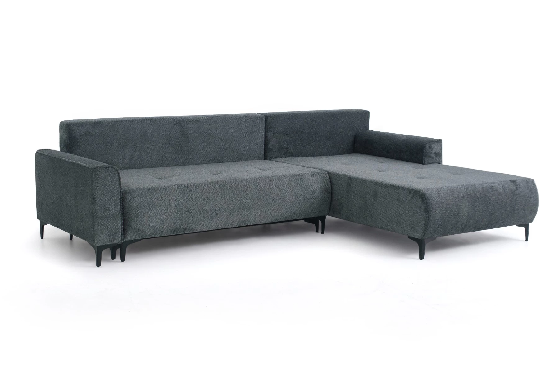 Primero ugaona garnitura sa ležajem 280x190x88 cm tamno siva univerzalna