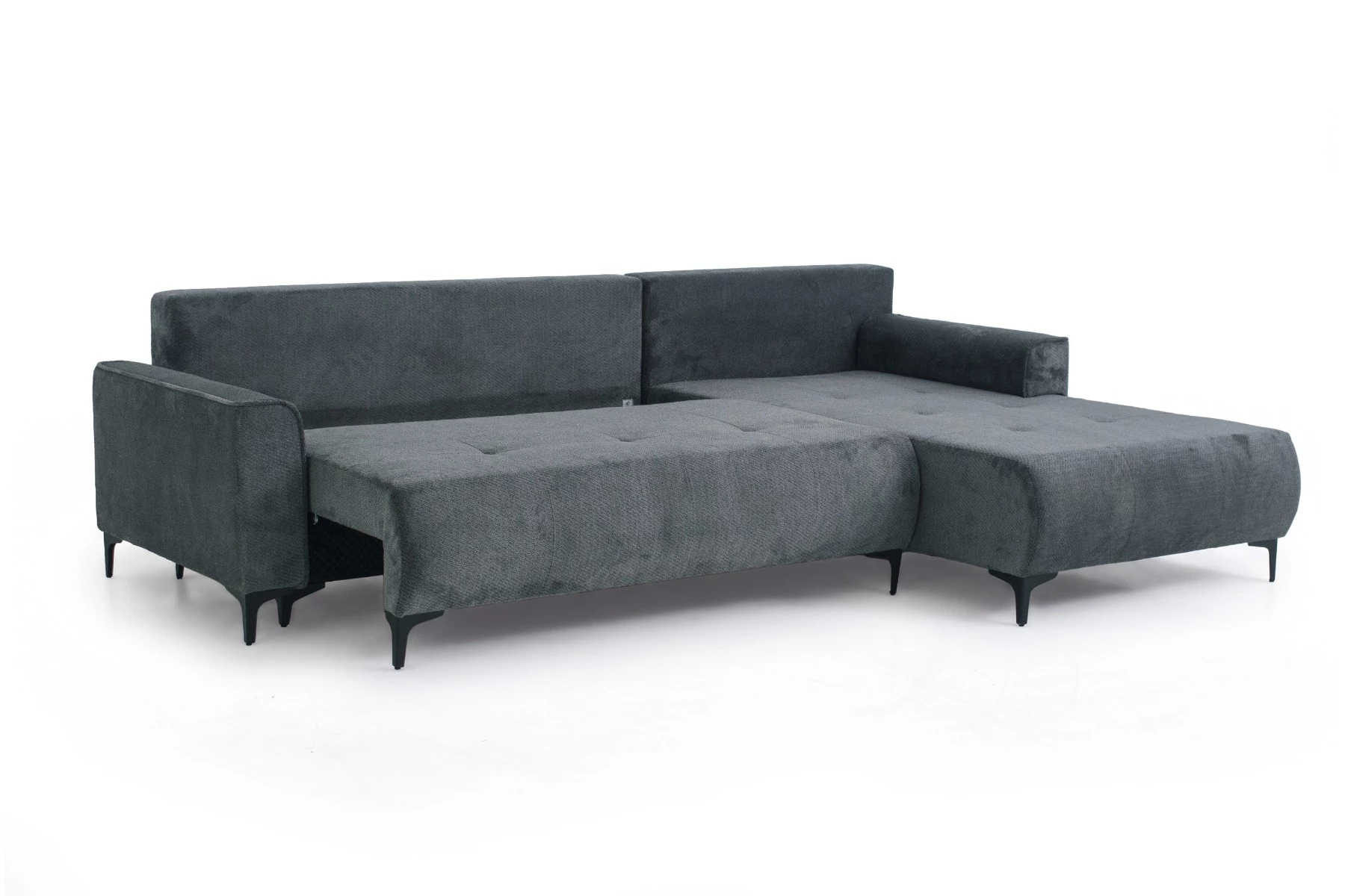 Primero ugaona garnitura sa ležajem 280x190x88 cm tamno siva univerzalna