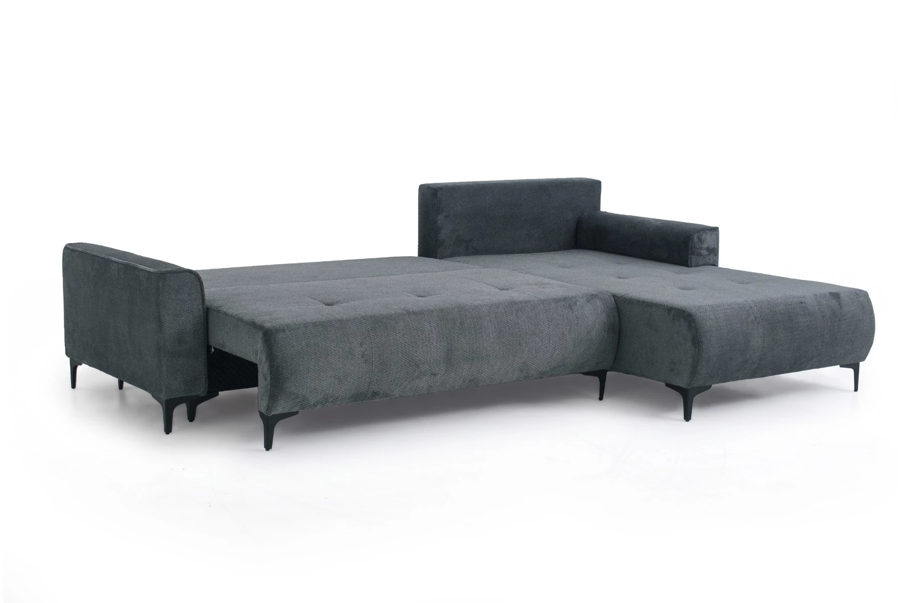 Primero ugaona garnitura sa ležajem 280x190x88 cm tamno siva univerzalna