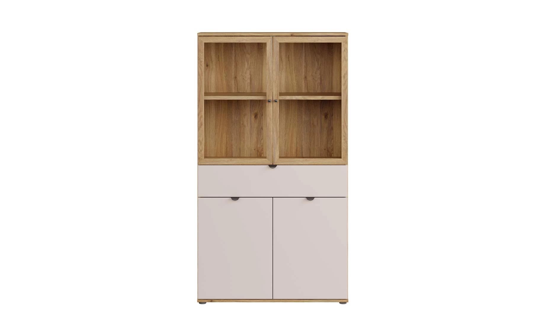 Sumica vitrina 89,9x34,8x161,7 cm mauvella hrast/pesak