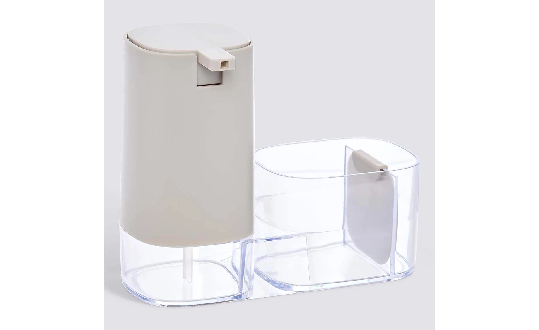 Dispenzer za sapun sa posudom za sudoperu Poly 19 cm sivi