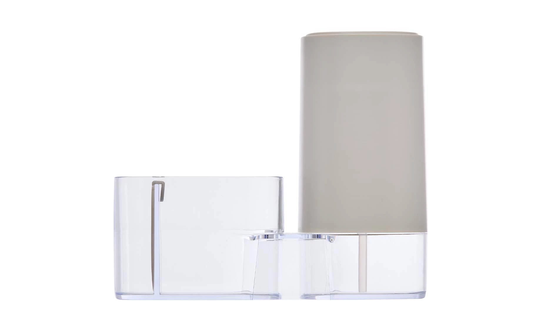Dispenzer za sapun sa posudom za sudoperu Poly 19 cm sivi