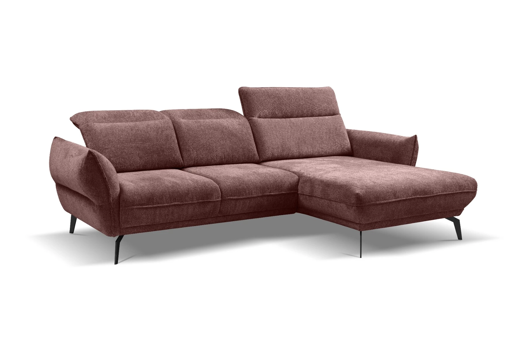 Vini ugaona garnitura sa pomičnim naslonima 265x127x88/105 cm bordo desna