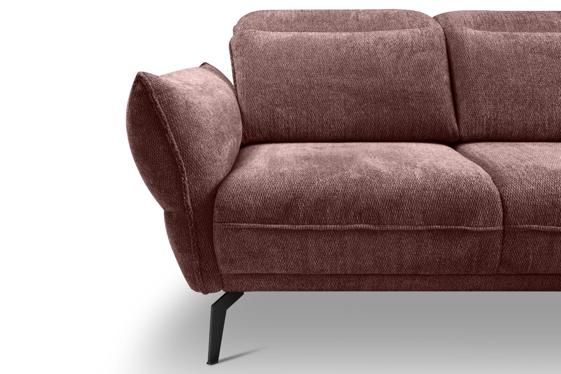Vini kutna garnitura s pomičnim naslonima 265x127x88/105 cm bordo lijeva