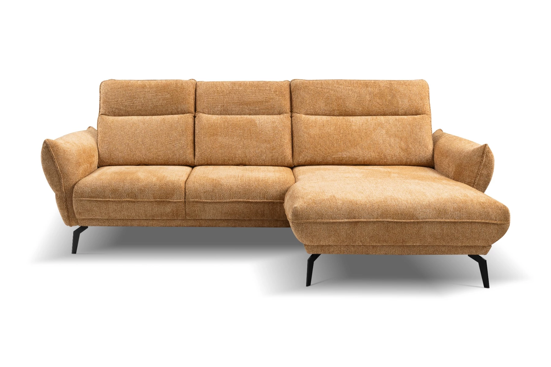 Vini kutna garnitura s pomičnim naslonima 265x127x88/105 cm boja senfa desna