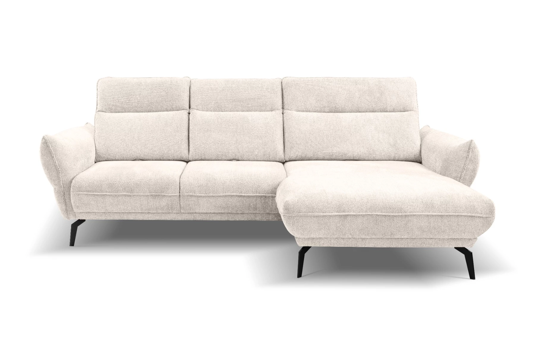 Vini kutna garnitura s pomičnim naslonima 265x127x88/105 cm bež desna