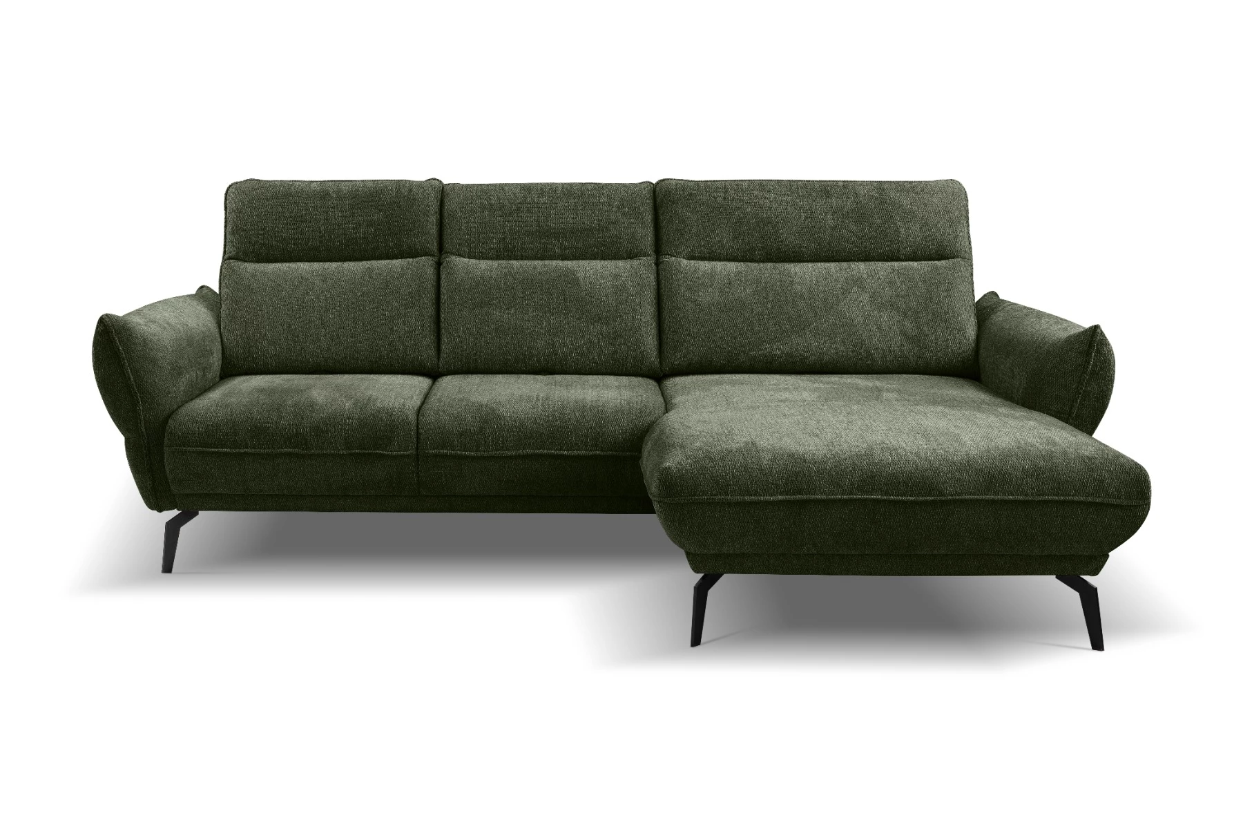 Vini ugaona garnitura sa pomičnim naslonima 265x127x88/105 cm zelena desna