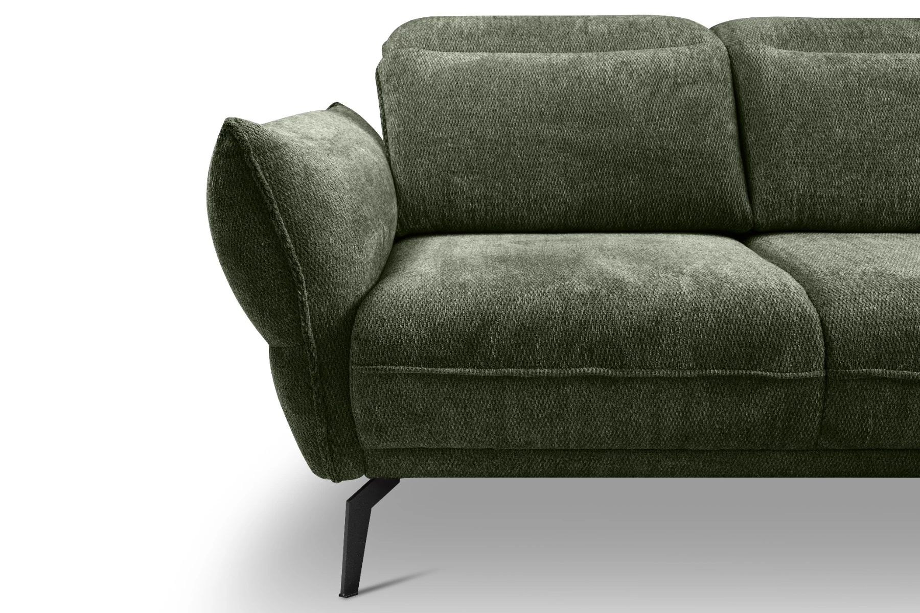 Vini ugaona garnitura sa pomičnim naslonima 265x127x88/105 cm zelena desna
