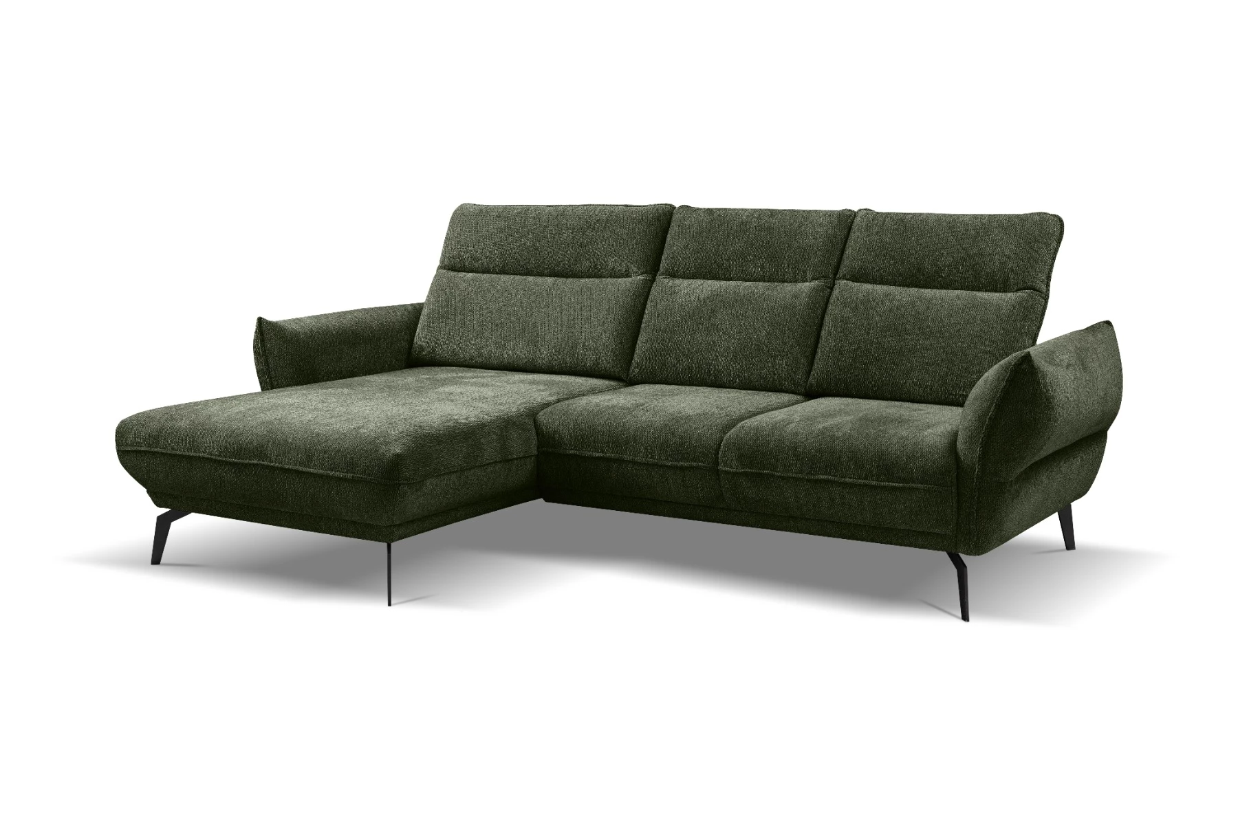 Vini ugaona garnitura sa pomičnim naslonima 265x127x88/105 cm zelena leva