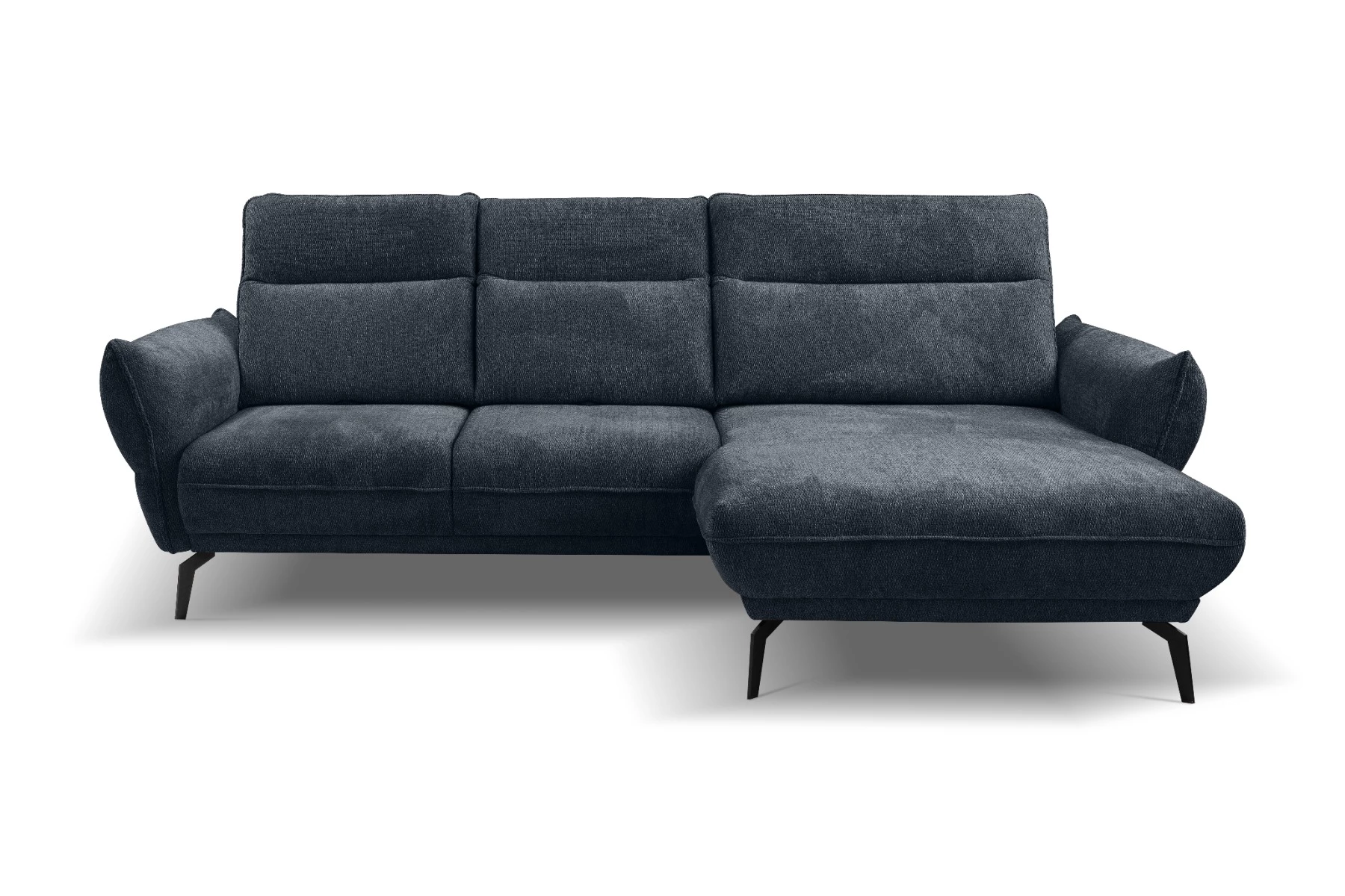Vini kutna garnitura s pomičnim naslonima 265x127x88/105 cm tamno siva desna