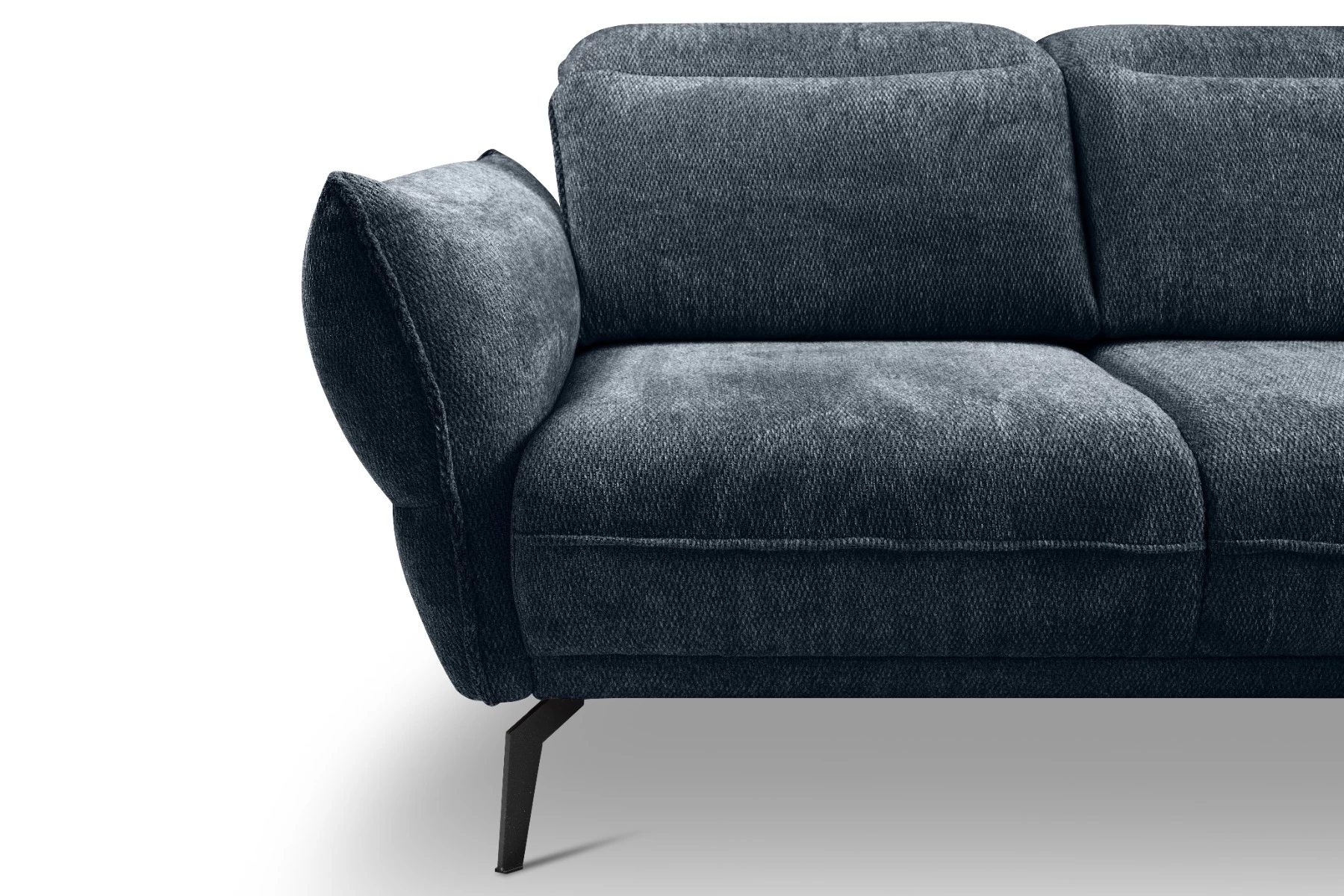 Vini kutna garnitura s pomičnim naslonima 265x127x88/105 cm tamno siva desna