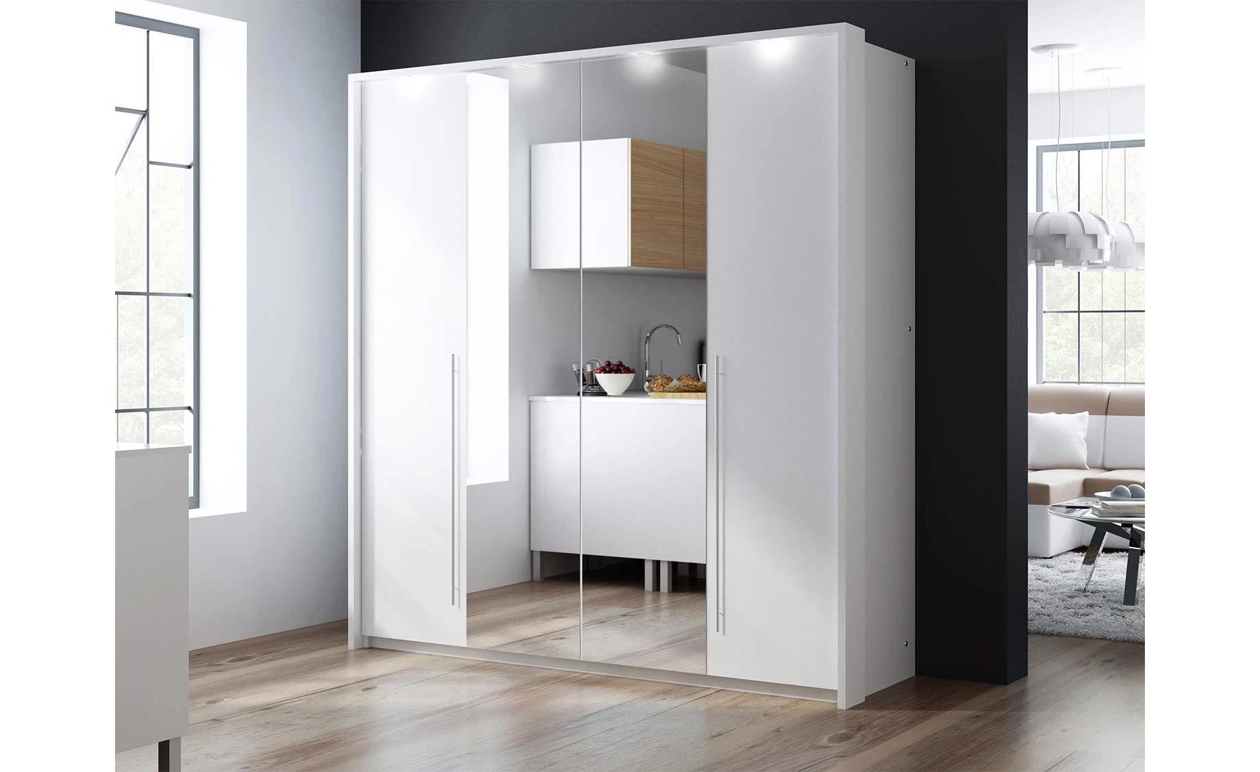 Brema otklopni ormar 210x60x215 cm bela