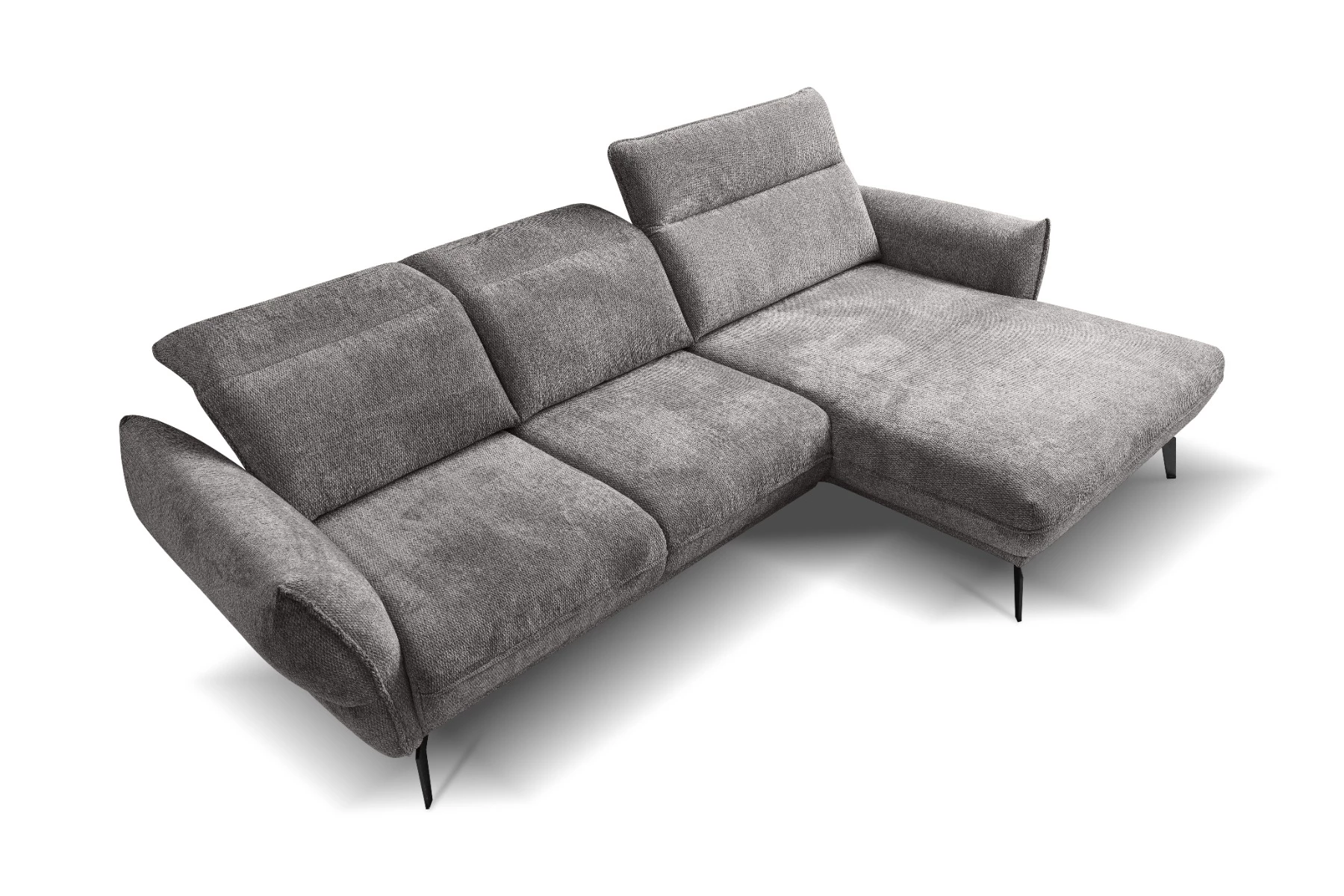 Vini ugaona garnitura sa pomičnim naslonima 265x127x88/105 cm taupe desna