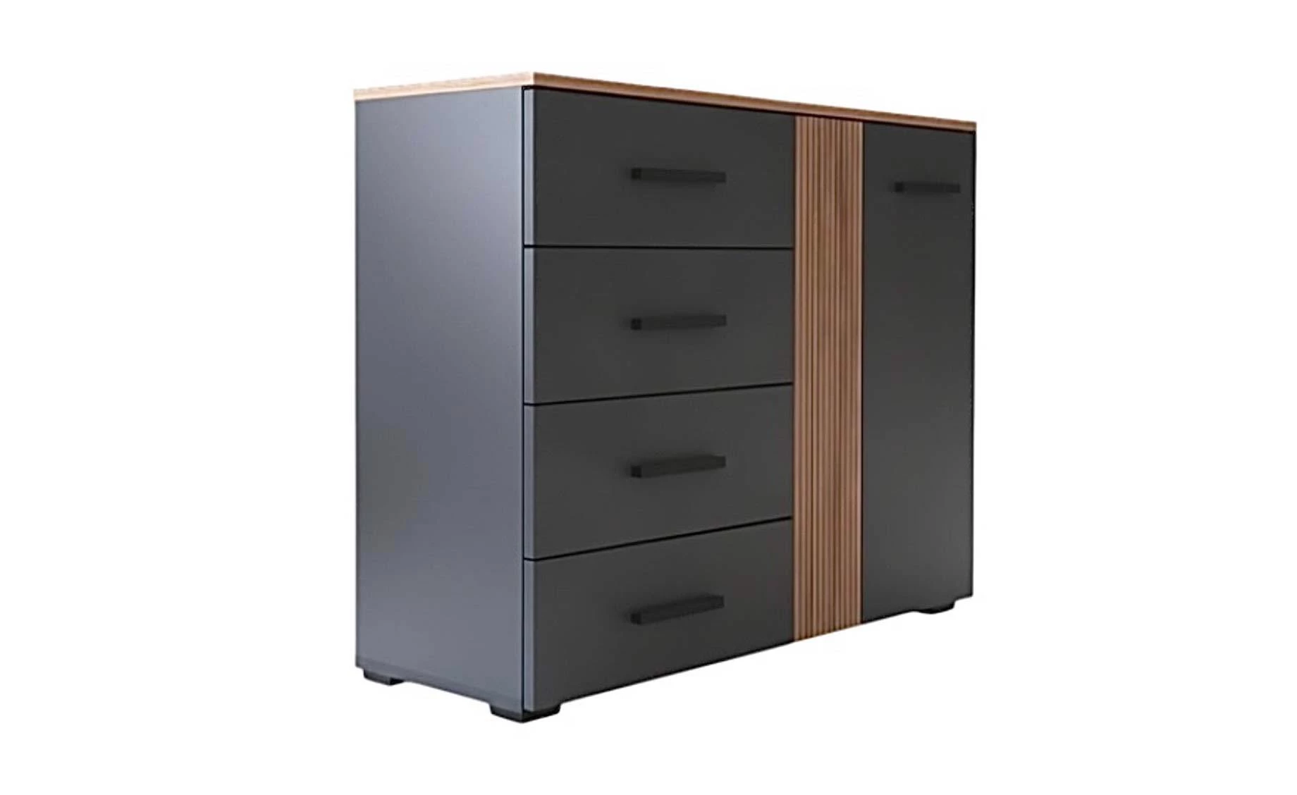 Linea komoda 120x40x84 cm antracit/natur