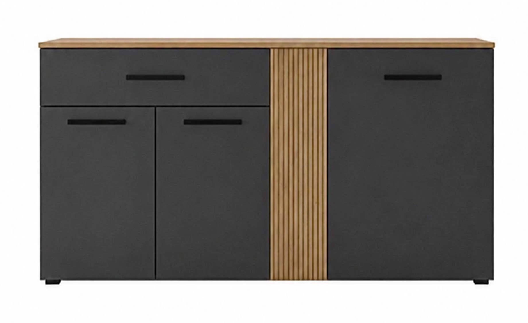 Linea komoda 160x40x84 cm antracit/natur