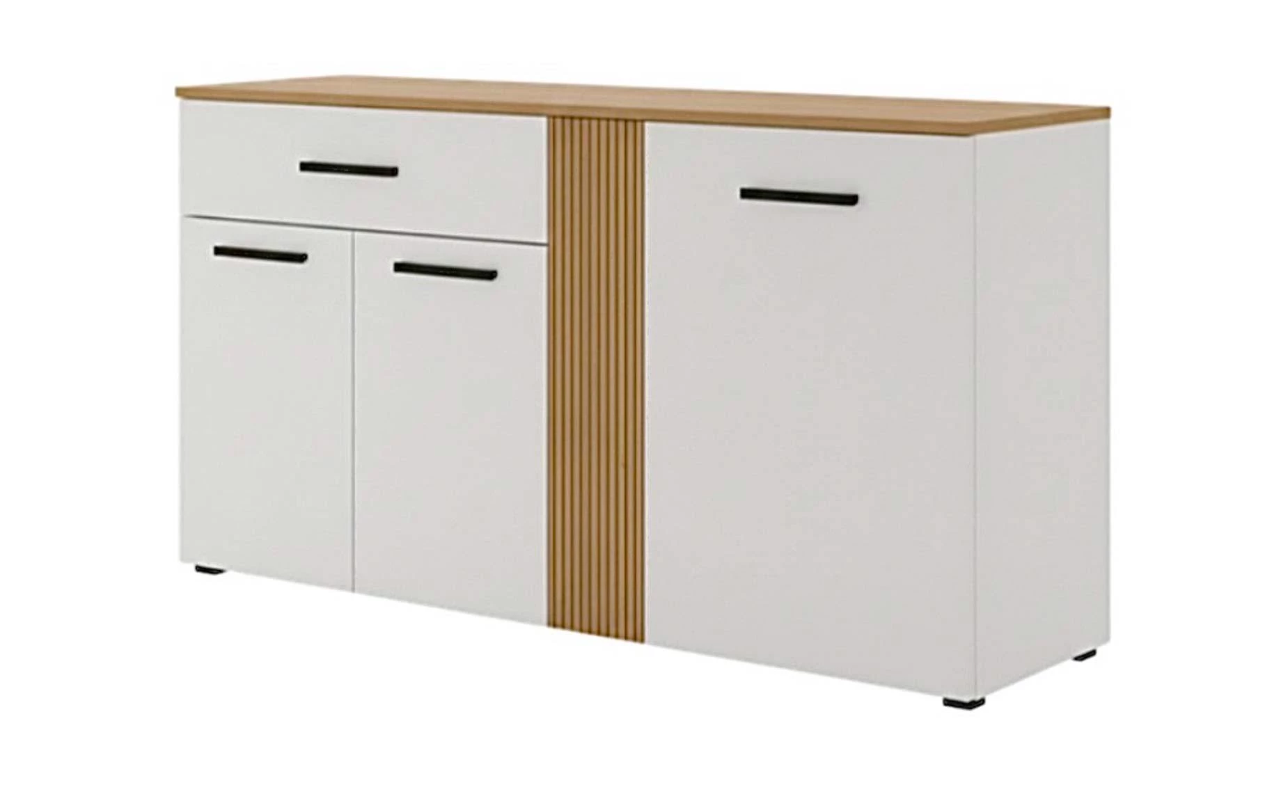 Linea komoda 160x40x84 cm bela/natur
