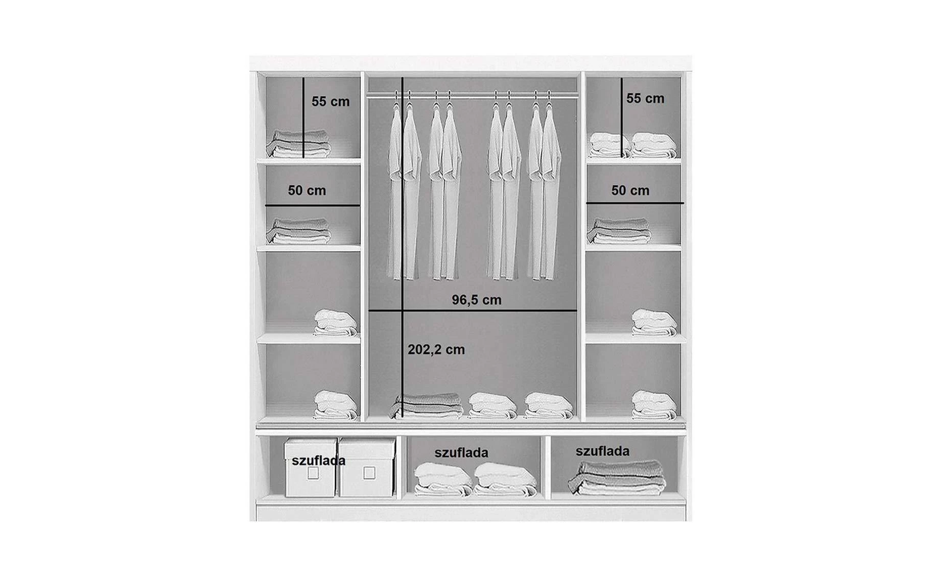 Halden otklopni ormar 200x60x215 cm natur