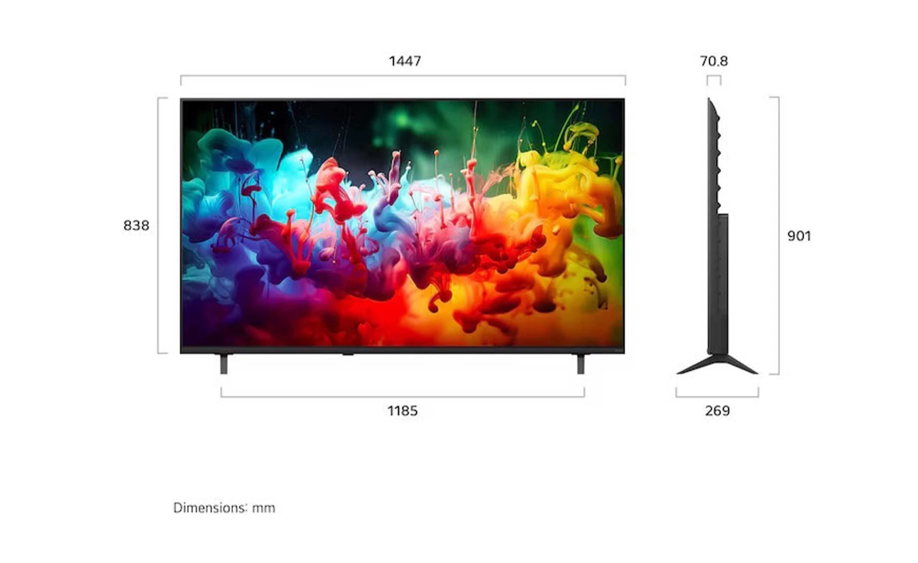 LG 65QNED70B3C (65"/165cm) 4K UHD QNED MiniLED webOS AI Smart TV