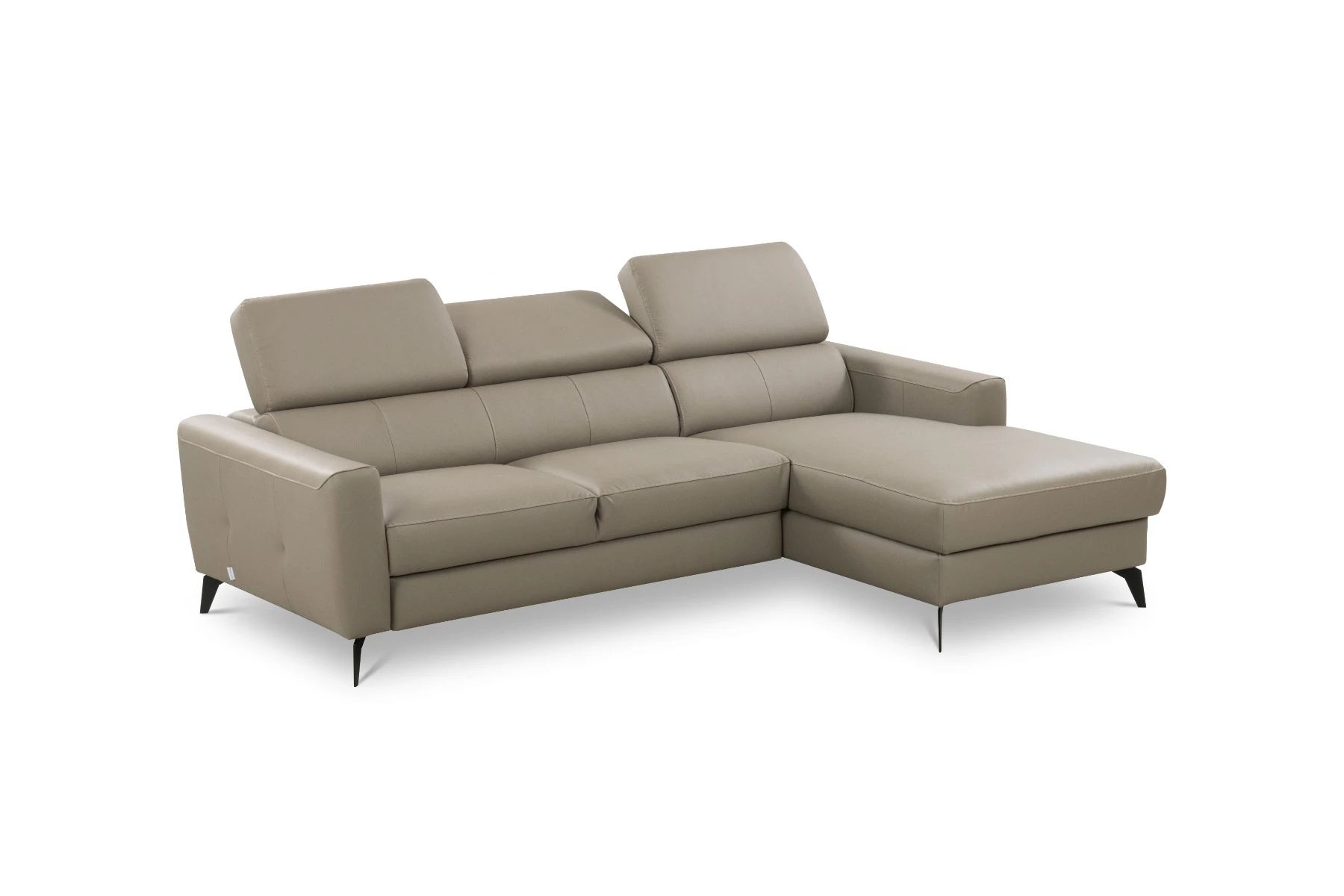 Bono ugaona garnitura sa ležajem i prostorom za odlaganje 235x179x73/97 cm taupe desna