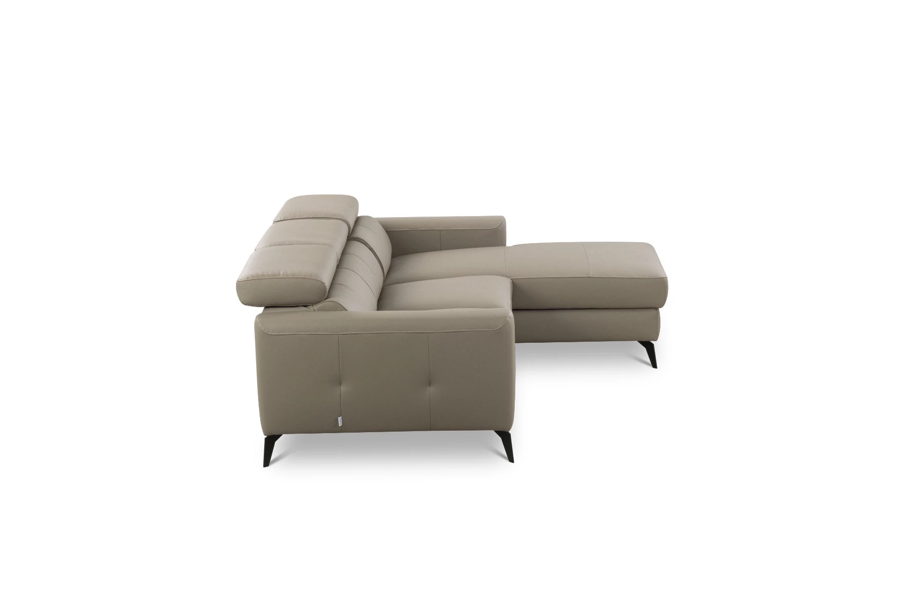 Bono ugaona garnitura sa ležajem i prostorom za odlaganje 235x179x73/97 cm taupe desna