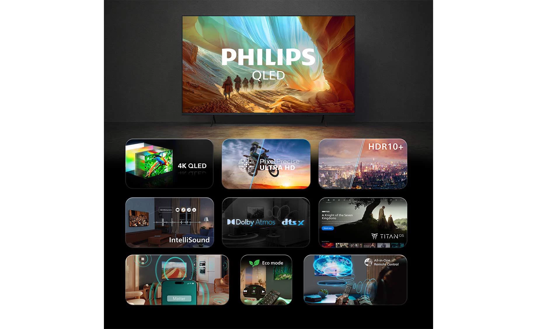Philips 65PQS7801(65"/164cm) 4K UHD QLED TITAN Smart TV