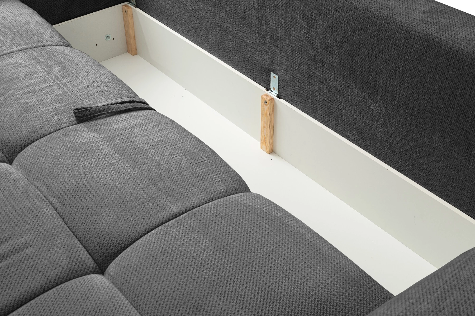 Taremi trosed sa ležajem i prostorom za odlaganje 248x104x90 cm tamno sivi
