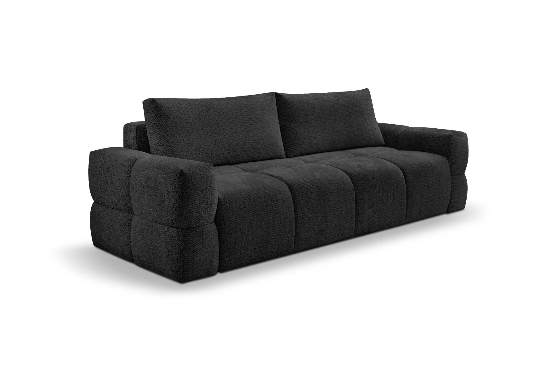 Taremi trosed sa ležajem i prostorom za odlaganje 248x104x90 cm crni