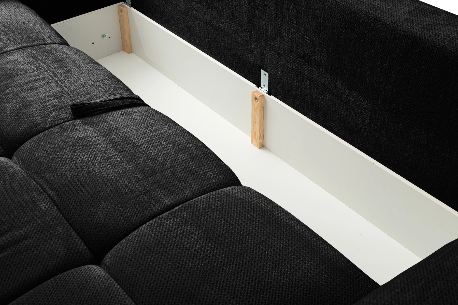Taremi trosed sa ležajem i prostorom za odlaganje 248x104x90 cm crni