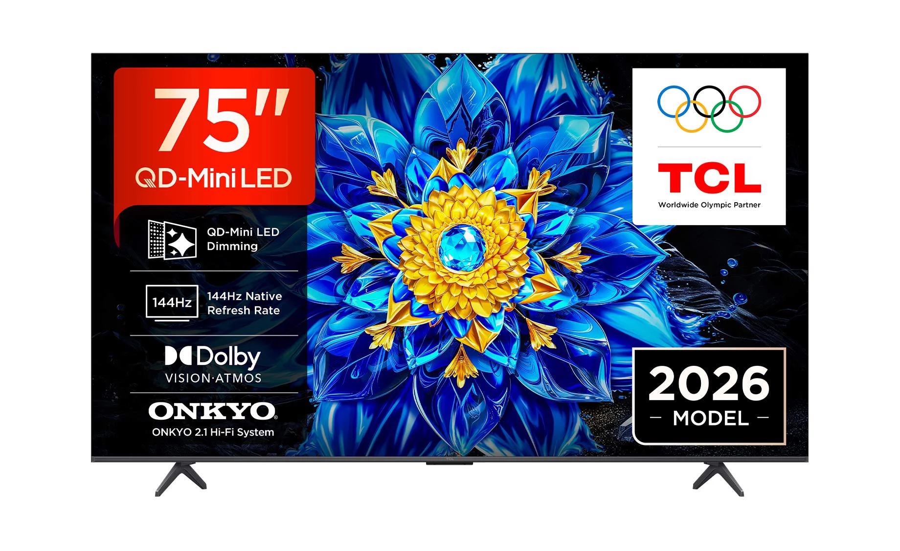 TCL 75P8L(75"/189cm) 4K UHD QD MiniLed 144Hz Gaming Google Smart TV