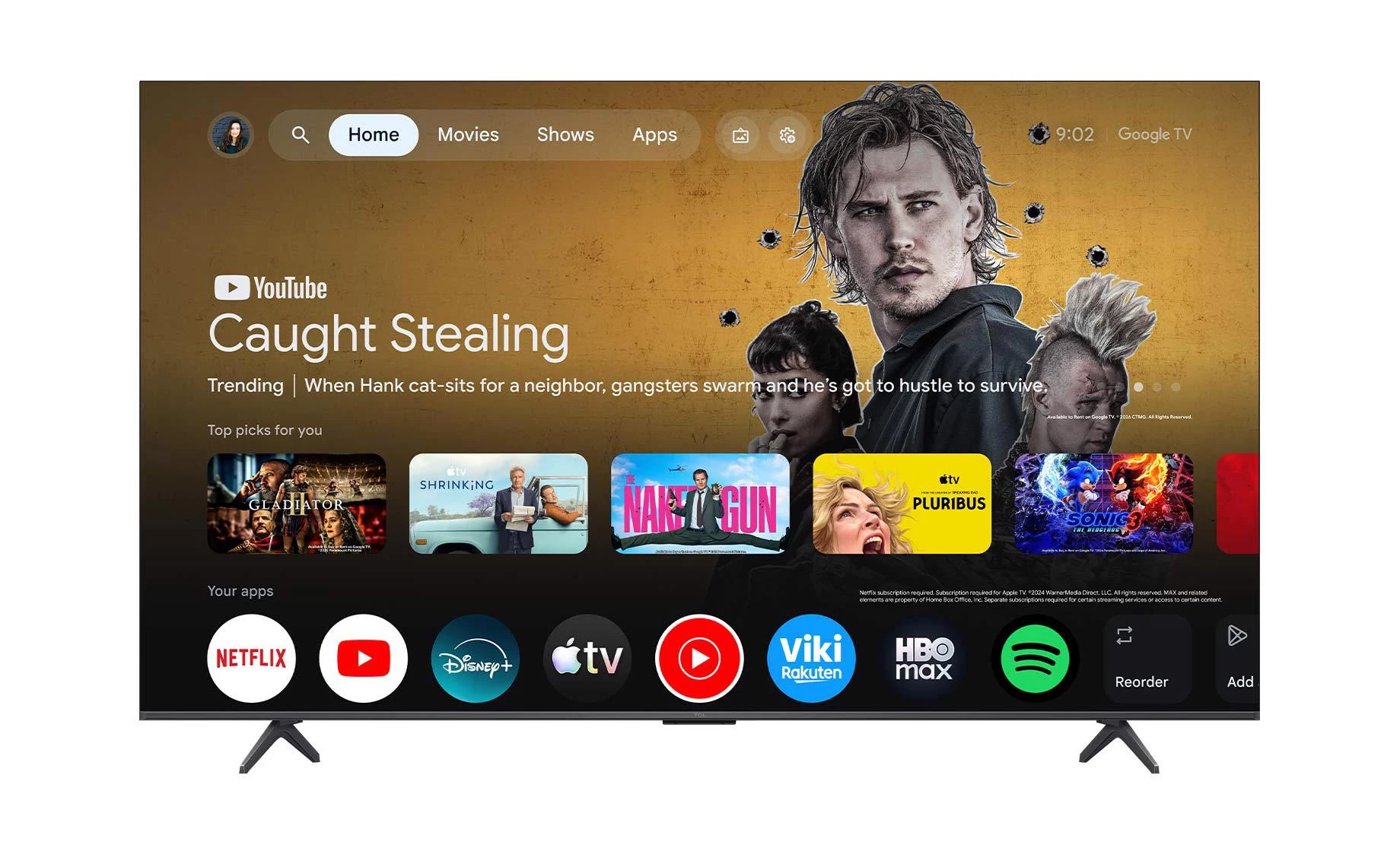 TCL 75P8L(75"/189cm) 4K UHD QD MiniLed 144Hz Gaming Google Smart TV