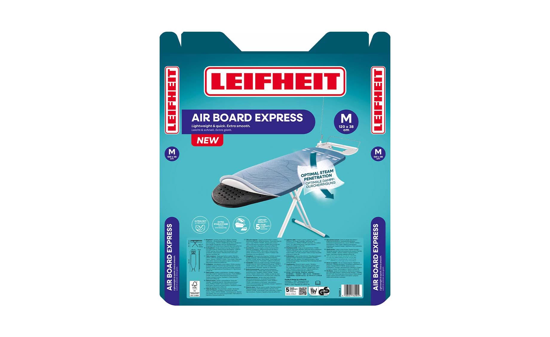 Daska za peglanje Airboard Express M 120x38cm bela