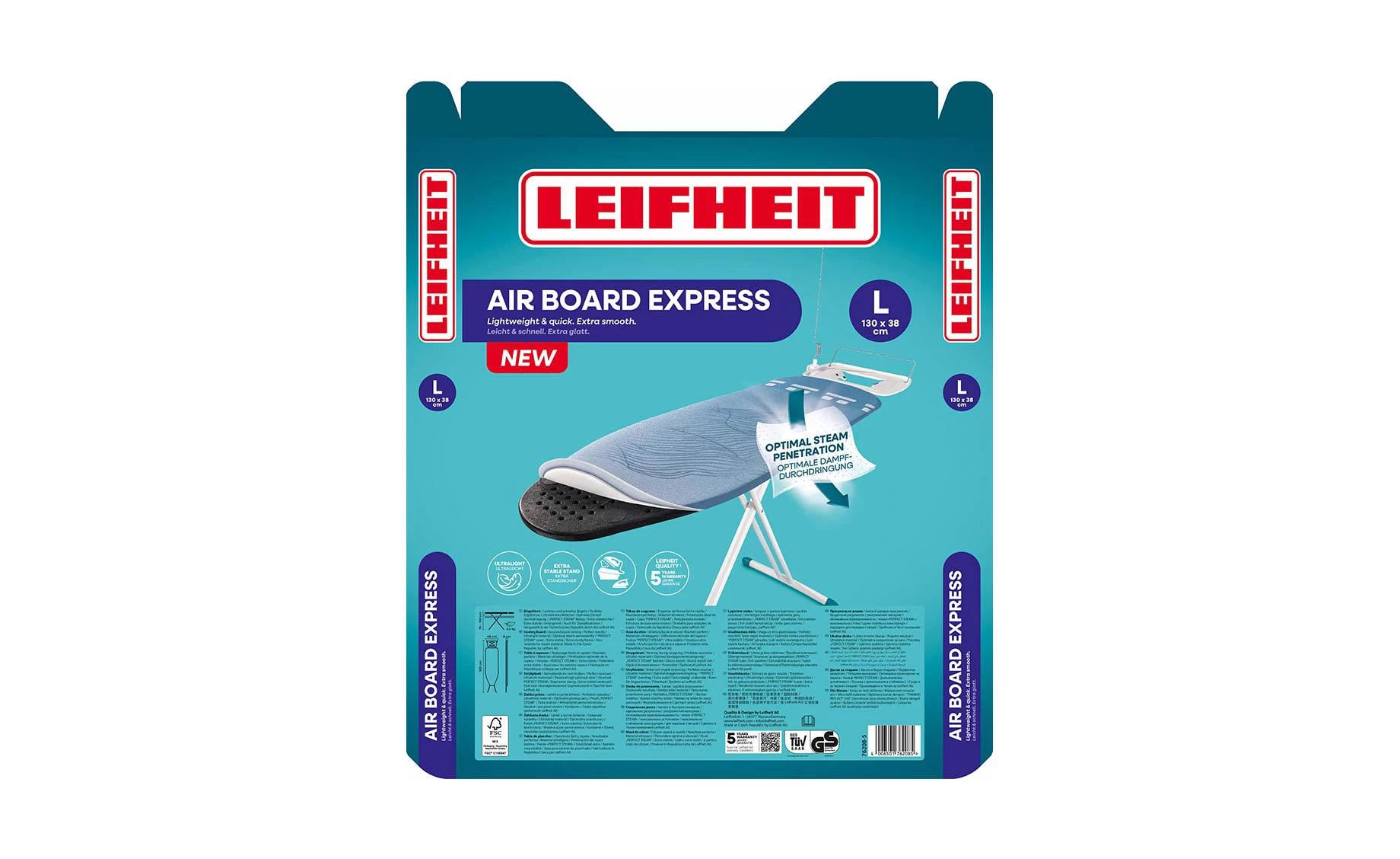 Daska za peglanje Airboard Express L 130x38cm bela