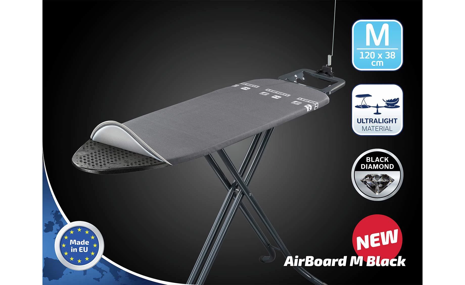 Daska za peglanje Airboard M 120x38cm crna