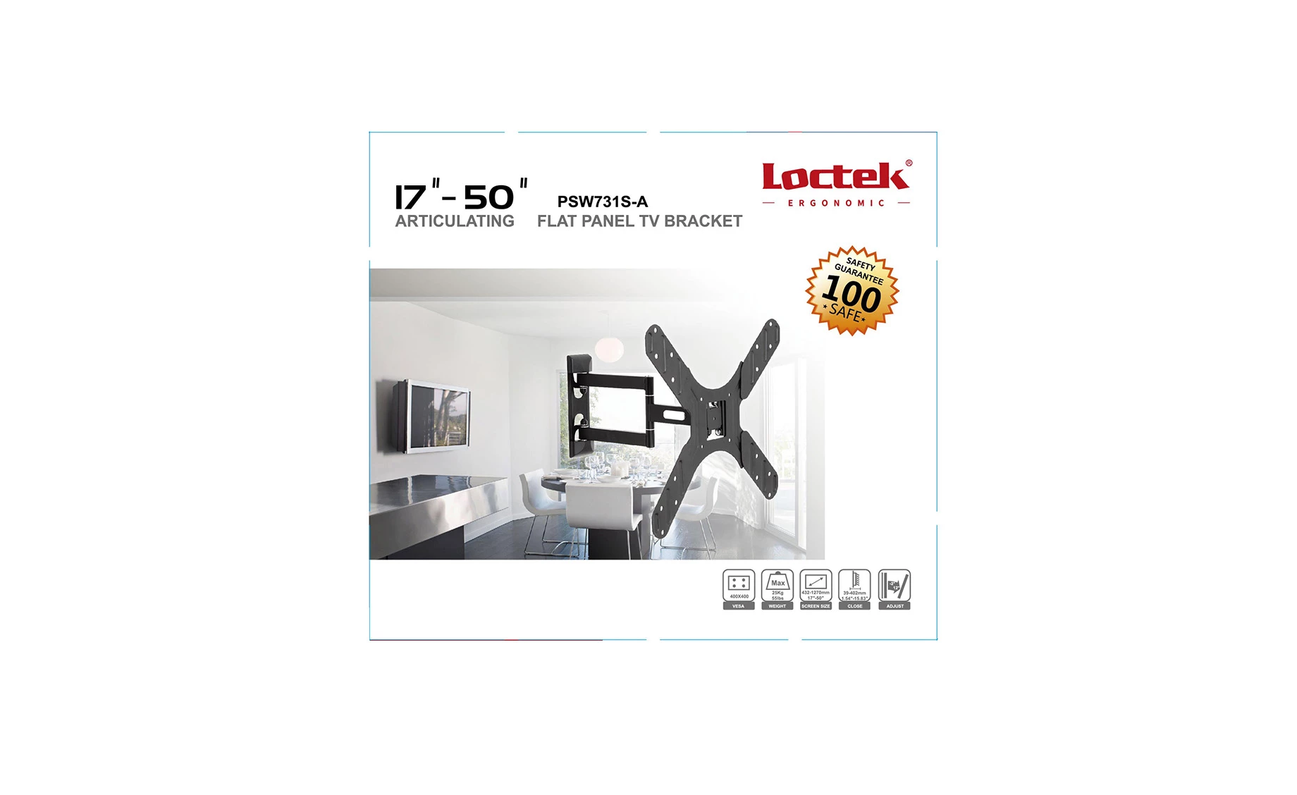 Loctek PSW-731S-A nosač za TV 17"-50"