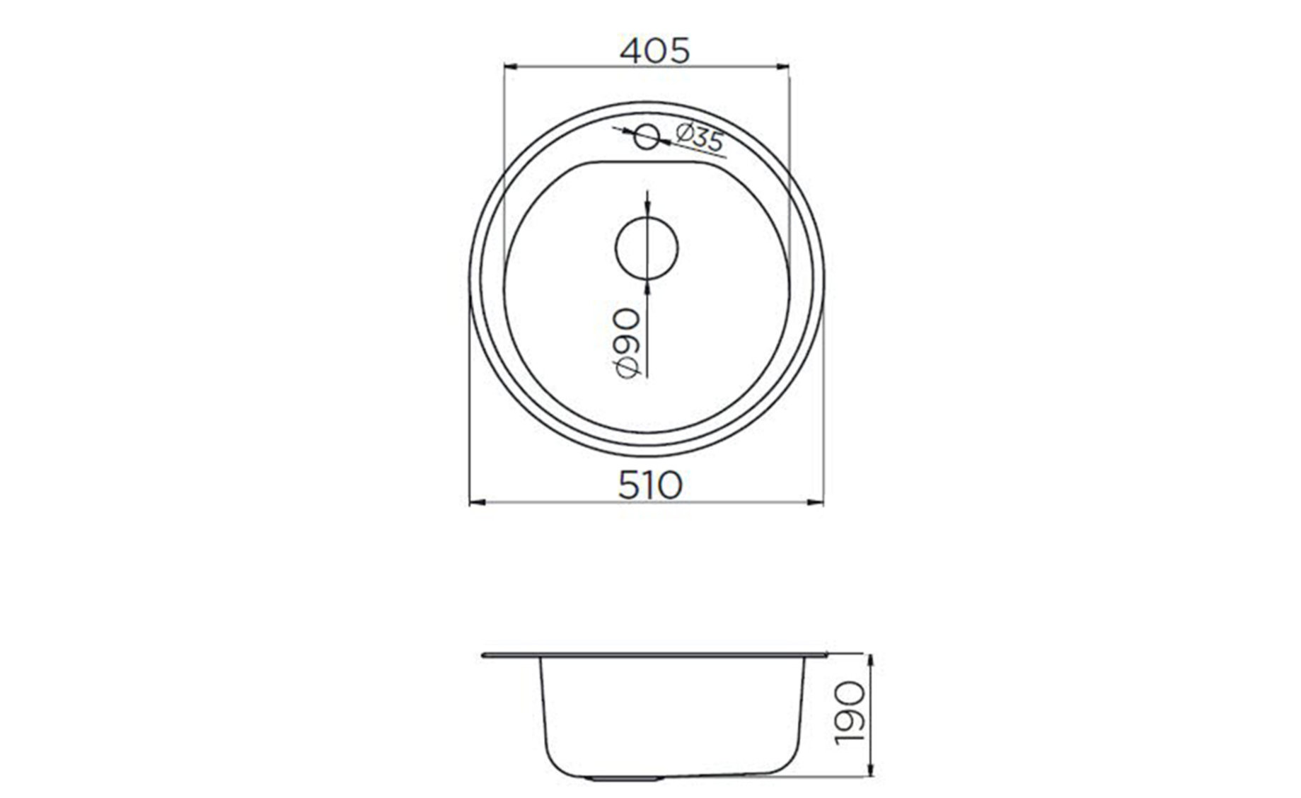 Metalac X Venere sudoper D51cm sivi + sifon 3,5