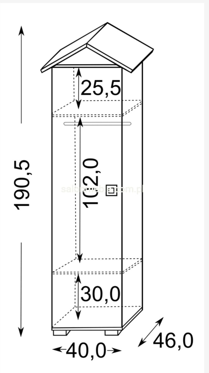 Bb04 ormar 1vrata 47,5x46x190,5 belo/zeleni