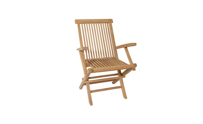 Sumatra preklopna stolica s rukonaslonima 54X45X90 cm tikovina