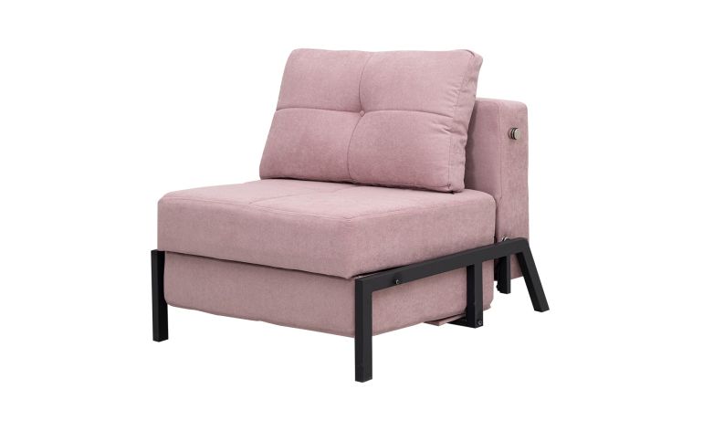 Gibson fotelja s ležajem 93x87x90 cm roza