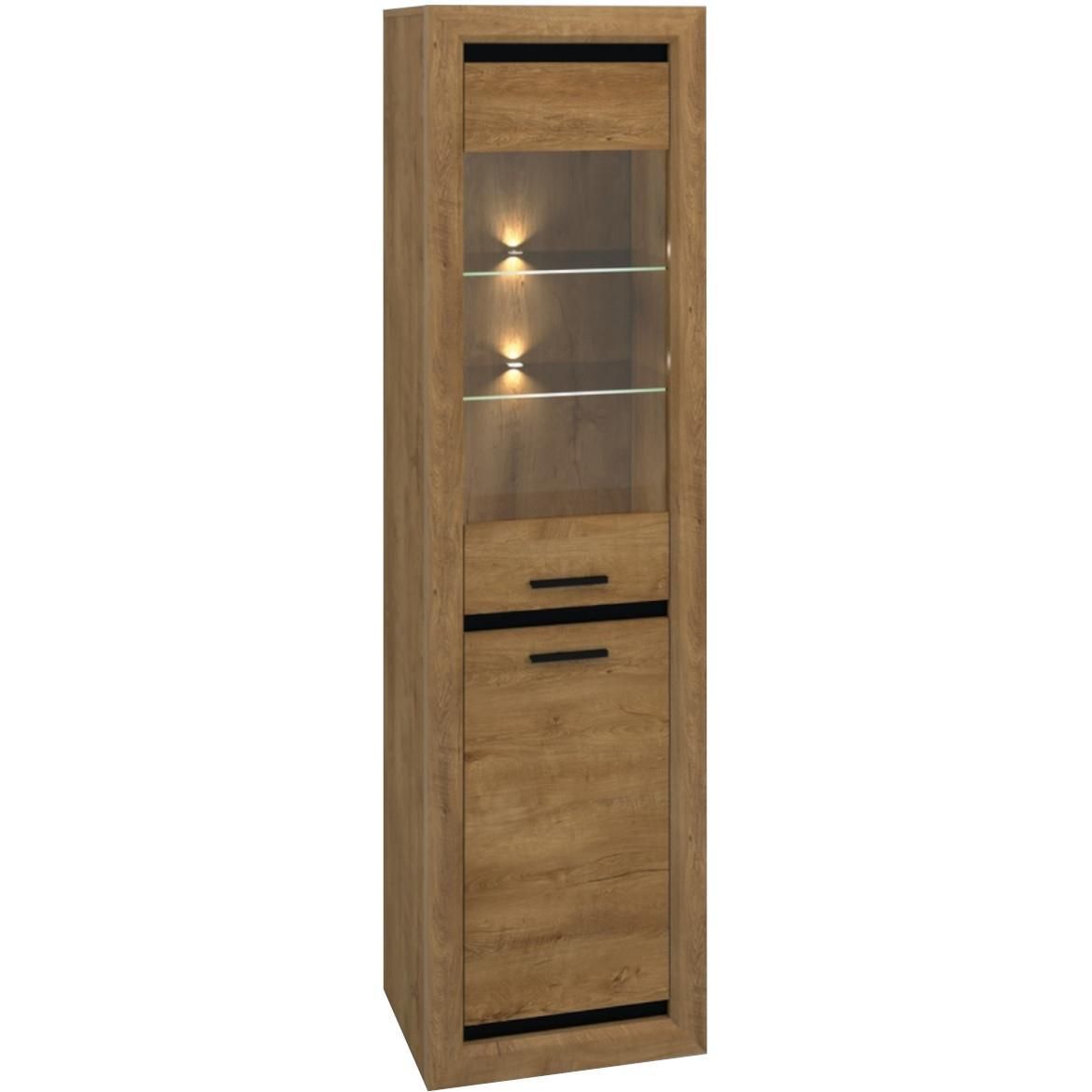 Baltica 03 Vitrina 2 Vrata 55x43x200 Cm Tamni Hrast crna Emmezeta Webshop Baltica 03 vitrina 2 vrata 55x43x200 cm tamni hrast crna emmezeta webshop