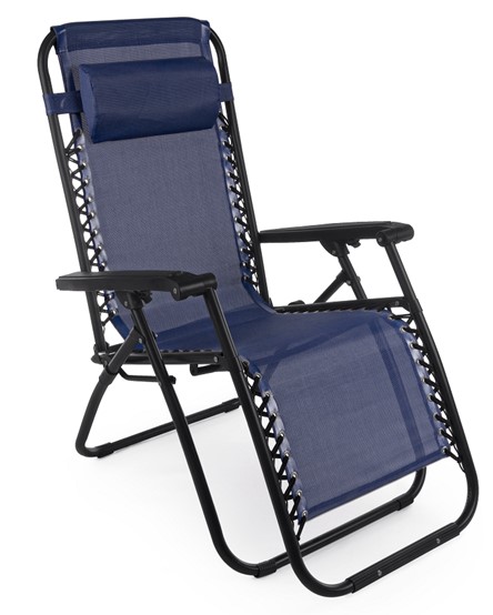 Fly II preklopna relaks stolica 65x175x108 cm tamno siva/teget