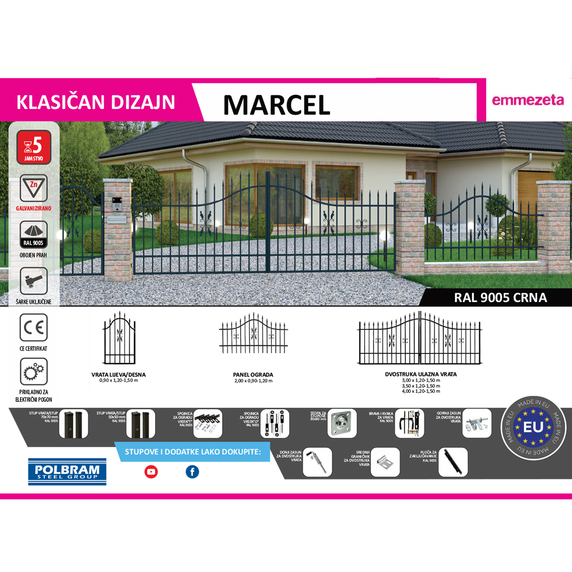 Ograda Marcel 2m / Zn